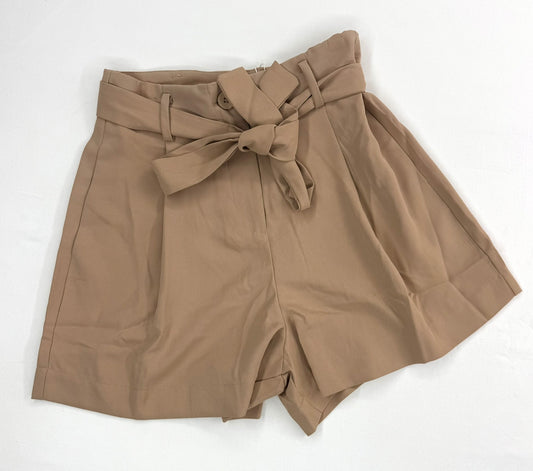 Highwaist riemstrik beige